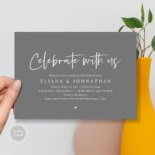 Celebrate with us, Wedding Rehearsal Dinner Invitation