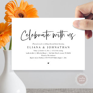Celebrate with us, Wedding Rehearsal Dinner Invitation