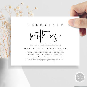 Celebrate With Us, Wedding Rehearsal Party Invitation