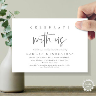 Celebrate With Us, Wedding Rehearsal Party Invitation