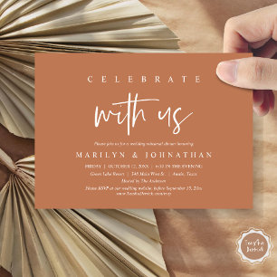 Celebrate With Us, Wedding Rehearsal Party Invitation