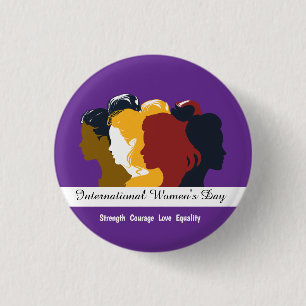  Celebrate Women's Day March 8th 2025 3 Cm Round Badge
