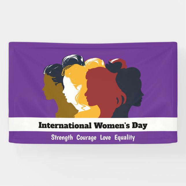  Celebrate Women's Day March 8th 2025 faces  Banner (Horizontal)