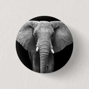 Celebrate World Elephant Day: Majestic Design 3 Cm Round Badge