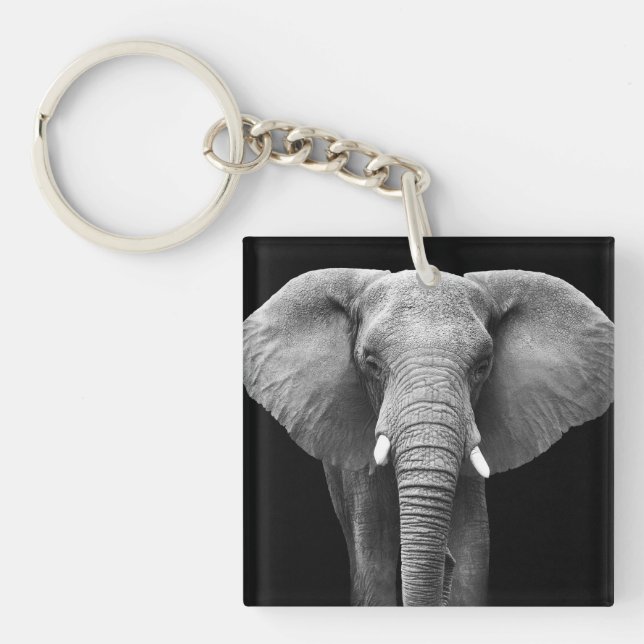 Celebrate World Elephant Day: Majestic Design  Key Ring (Front)