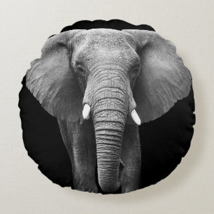 Celebrate World Elephant Day: Majestic Design Round Cushion