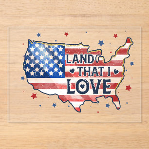 Celebrate your American pride with this beautiful  Acrylic Invitations