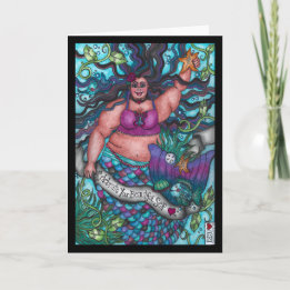 Celebrate Your Beautiful Self Fat Mermaid Card