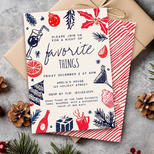 Celebrate Your Favourite Things Christmas Holiday Invitation