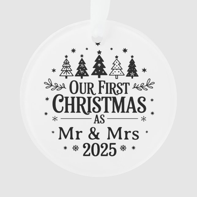 Celebrate Your First Married Christmas with a Pers Ornament (Front)