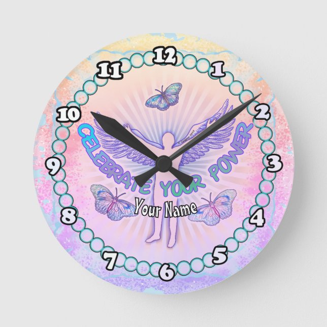 Celebrate Your Power Round Clock (Front)