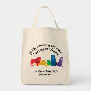 Celebrate Your Pride Rainbow Lion Pride Tote Bag