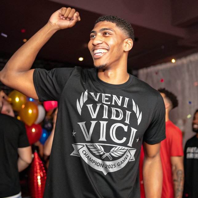 Celebrate Your Success Veni Vidi Vici Custom Text T-Shirt (Creator Uploaded)