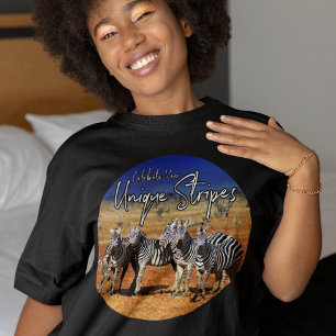 "Celebrate Your Unique Stripes" Zebra Art T-Shirt