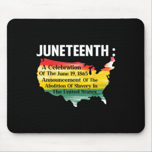 Celebrates Black Freedom African American History Mouse Pad