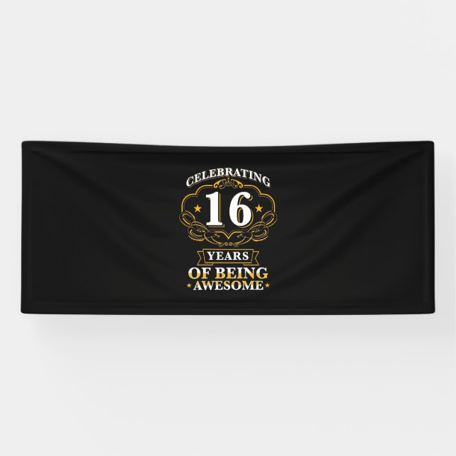 Celebrating 16 Years Of Being Awesome Banner (Horizontal)