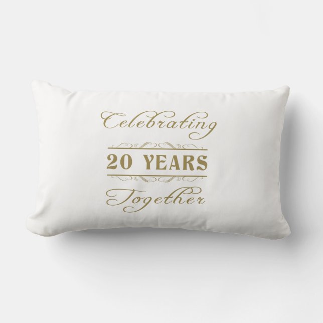 Celebrating 20 Years Together Lumbar Cushion (Front)