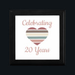 Celebrating 20th Wedding Anniversary Gift Box<br><div class="desc">Celebrating 20th Wedding Anniversary</div>