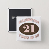 Celebrating 21 Gifts 15 Cm Square Badge (Front & Back)