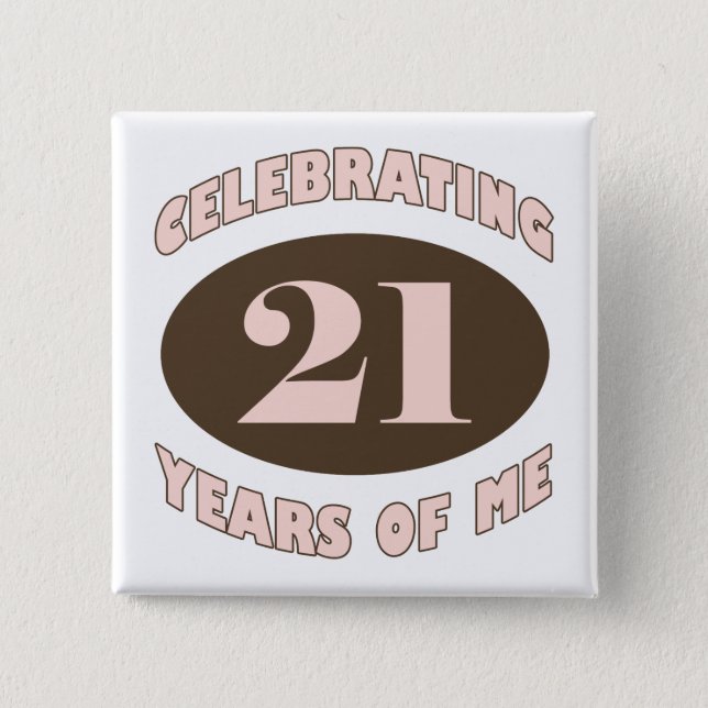 Celebrating 21 Gifts 15 Cm Square Badge (Front)