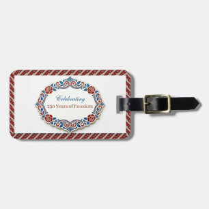 Celebrating 250 Years of Freedom Americana Vintage Luggage Tag