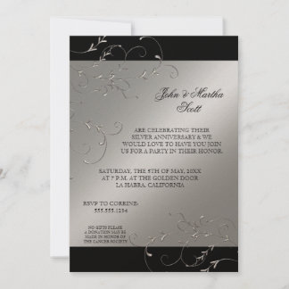 Celebrating 25 years, 25th Anniversary Invitation