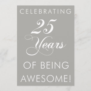 Celebrating 25 Years Of Being Awesome Invite