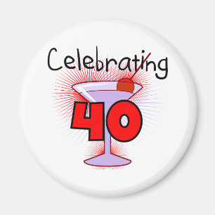 Celebrating 40 Tshirts and Gifts Magnet