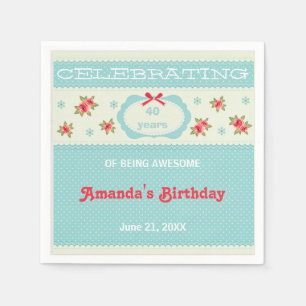 Celebrating 40 Years Of Being Awesome Paper Napkin