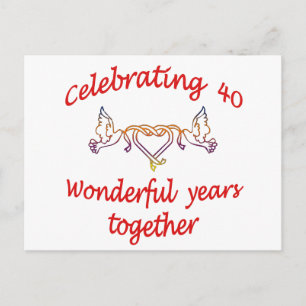 Celebrating 40 years postcard