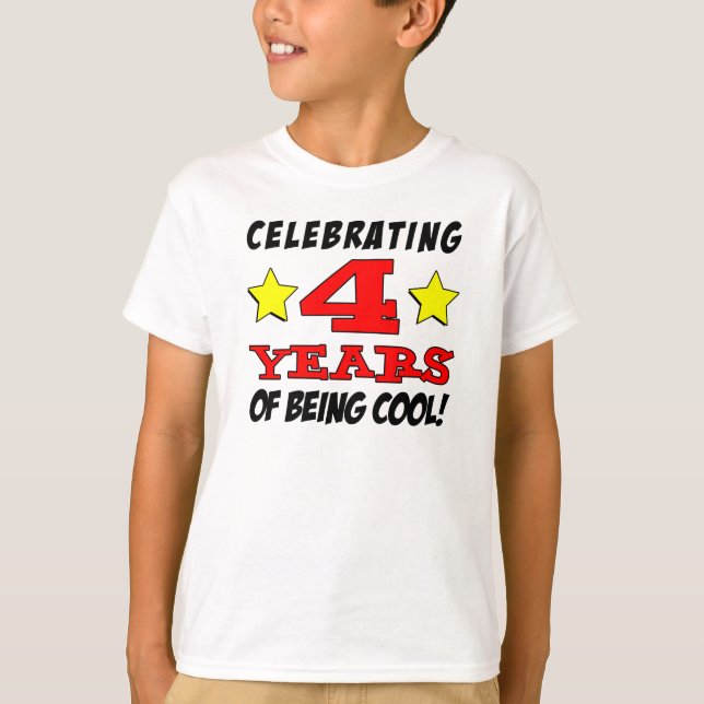 Celebrating 4 Years Of Being Cool T-Shirt (Front)