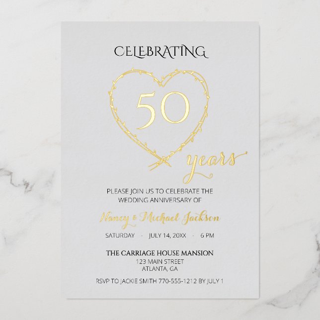 Celebrating 50 Years Anniversary Photo (Front)