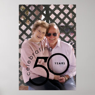 Celebrating 50 Years Anniversary Portrait Poster