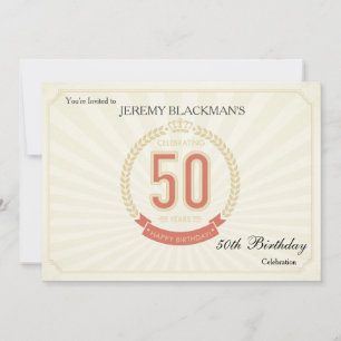 Celebrating 50 Years Birthday Invitation