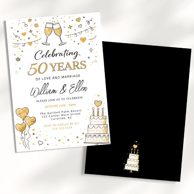 Celebrating 50 Years Wedding Anniversary Invitation (Creator Uploaded)