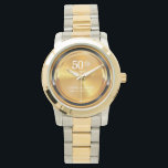 Celebrating 50th Anniversary. Customisable. Watch<br><div class="desc">Designed by Freepik
Available here:
http://www.zazzle.com/produkto</div>