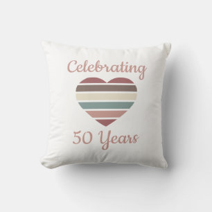 Celebrating 50th Wedding Anniversary Cushion