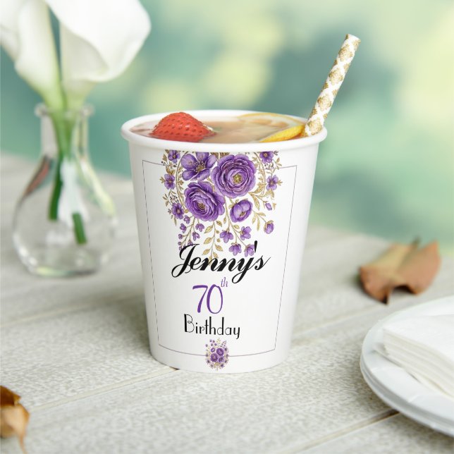 Celebrating 70th Birthday  Paper Cups (Insitu)