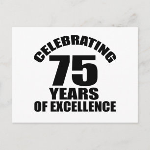 Celebrating 75 Years Birthday Postcard