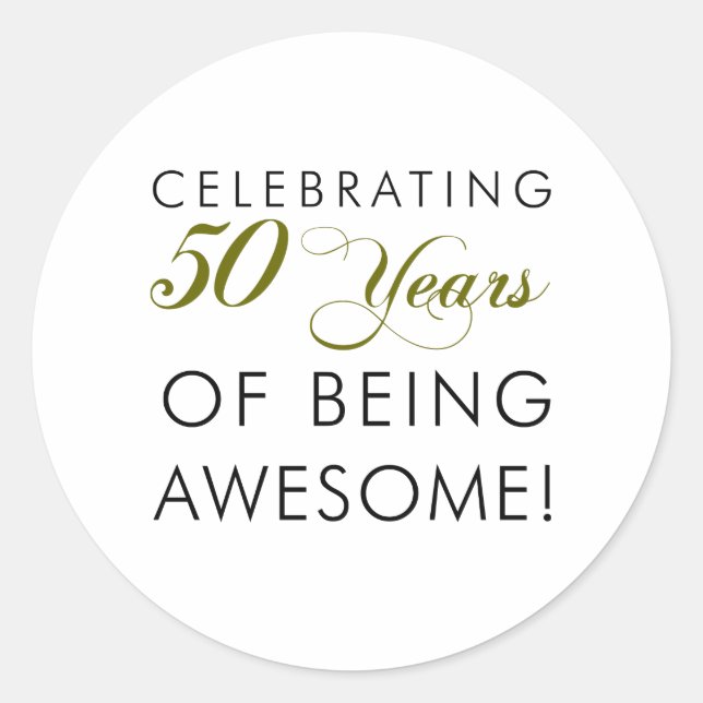 Celebrating 75 Years Of Being Awesome Classic Roun Round Sticker (Front)