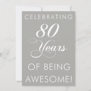 Celebrating 80 Years Of Being Awesome Invite