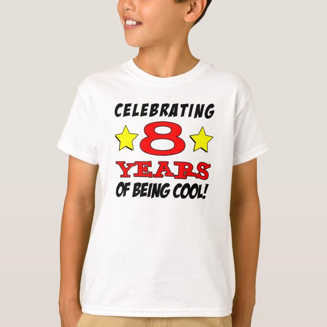 Celebrating 8 Years Of Being Cool T-Shirt (Front)