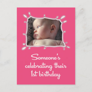 Celebrating a First Birthday Invite
