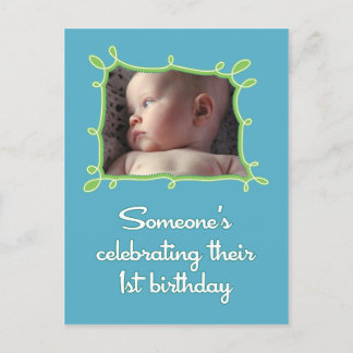 Celebrating a First Birthday Invite