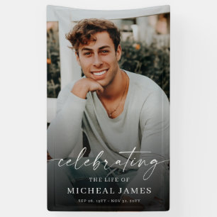 Celebrating a Life Photo Memorial Tribute Banner
