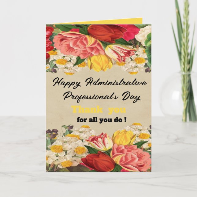  Celebrating Administrative Professionals 2025 Thank You Card (Front)
