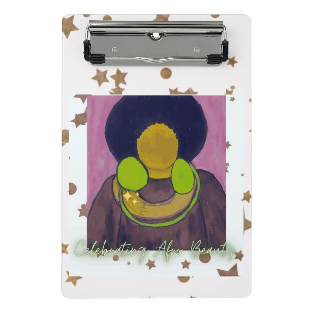 Celebrating Afro Beauty Mini Clipboard (Front)