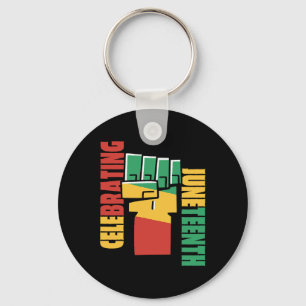 Celebrating Black Freedom 1865 African American 3 Key Ring