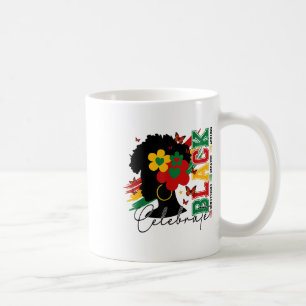 Celebrating Black History Culture Excellence Afro  Coffee Mug