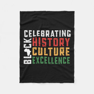 Celebrating Black History Culture Excellence Fleece Blanket